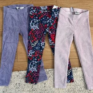 Girls size 4t bundle Janie and jack leggings pants